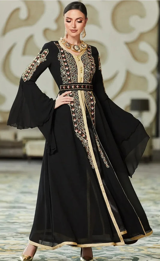 Black and Gold Kaftan