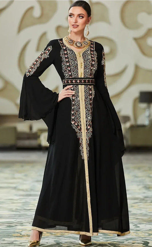 Black and Gold Kaftan