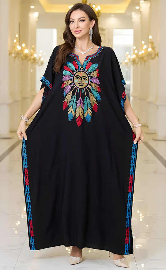 Embroidered Cotton Kaftan