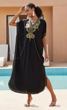 Embroidered Black Kaftan