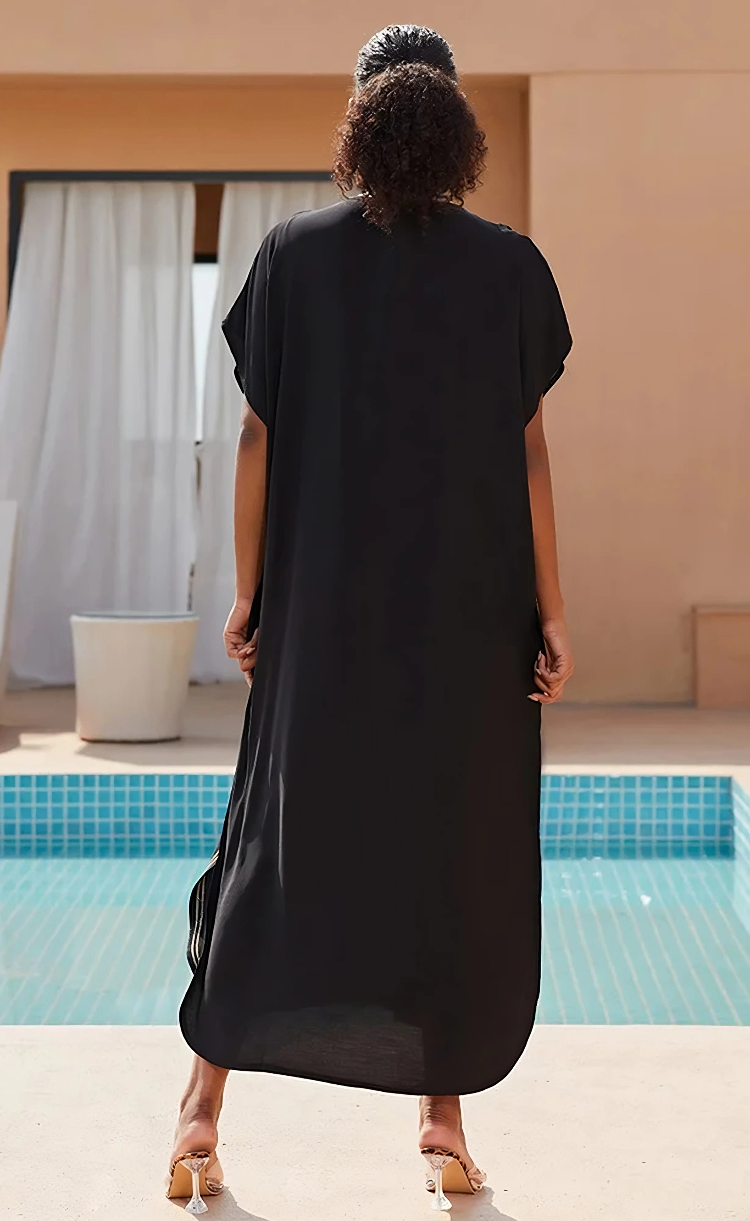 Embroidered Kaftan Back