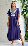 Embroidered Kaftan Blue