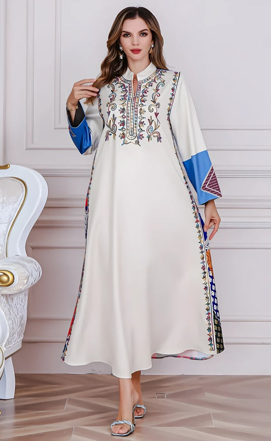 emboidery kaftan dress