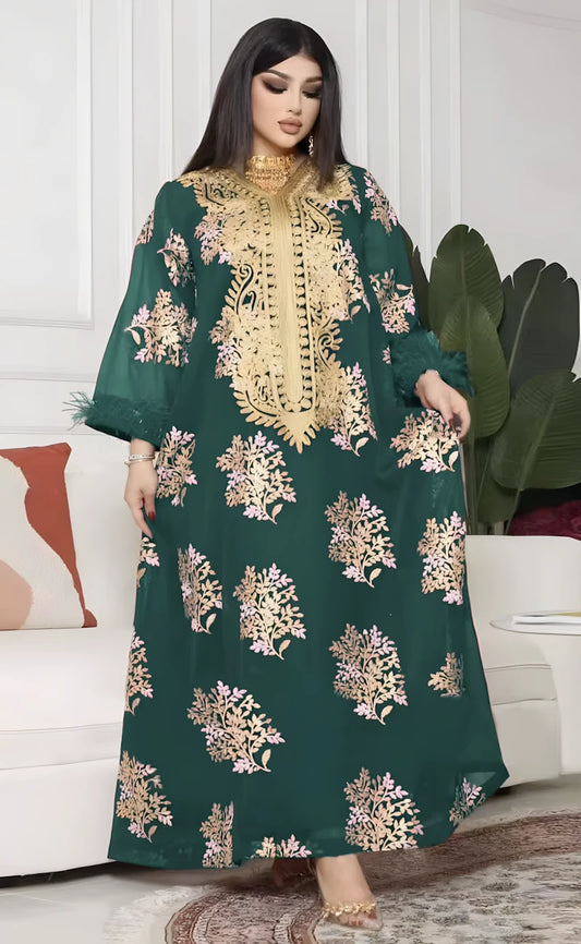 Feather Sleeve Kaftan
