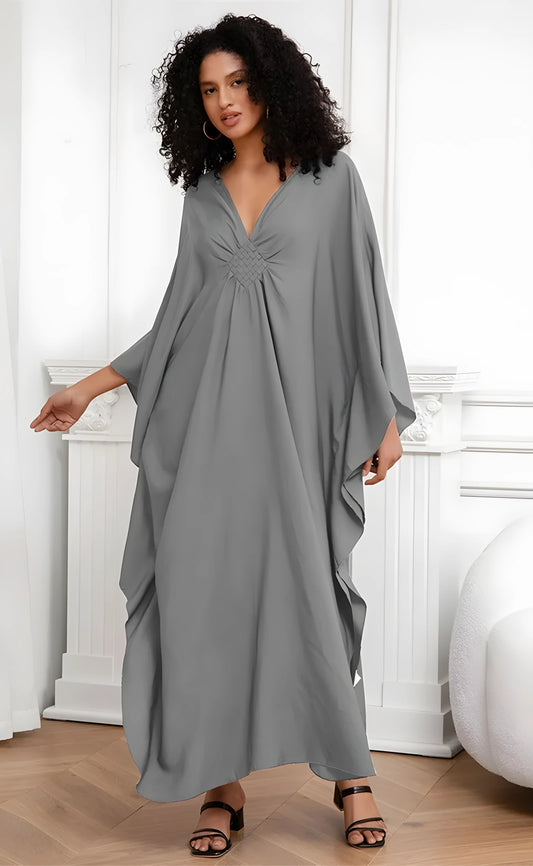 gray kaftan dress
