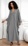 gray kaftan dress