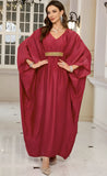 long sleeve kaftan red